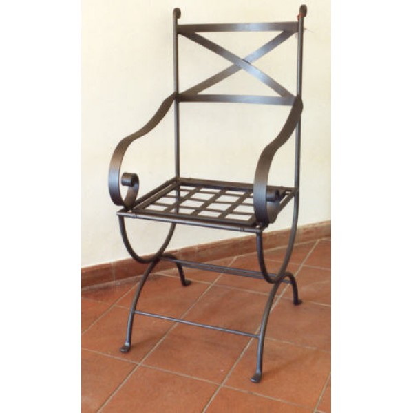 Chair Wrought Iron. Size approx. 45 x 45 x 113 cm . 465