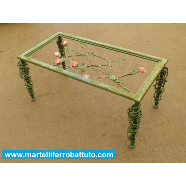 Tavolo Pranzo Tavolino Salotto FERRO BATTUTO . Realizzazioni Personalizzate . Cod. 615