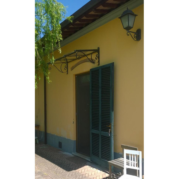 PENSILINA TETTOIA Acciaio Inox Ferro Battuto . Realizzazioni Personalizzate . Cod. 351