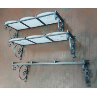 PENSILINA TETTOIA Acciaio Inox Ferro Battuto . Realizzazioni Personalizzate . Cod. 351