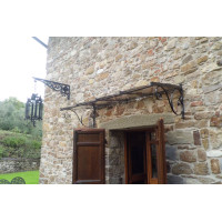 PENSILINA TETTOIA Acciaio Inox Ferro Battuto . Realizzazioni Personalizzate . Cod. 351