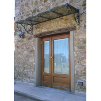 PENSILINA TETTOIA Acciaio Inox Ferro Battuto . Realizzazioni Personalizzate . Cod. 351