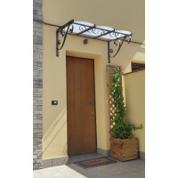 PENSILINA TETTOIA Acciaio Inox Ferro Battuto . Realizzazioni Personalizzate . Cod. 354