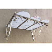 PENSILINA TETTOIA Acciaio Inox Ferro Battuto . Realizzazioni Personalizzate . Cod. 354