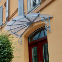 PENSILINA TETTOIA Acciaio Inox Ferro Battuto . Realizzazioni Personalizzate . Cod. 363