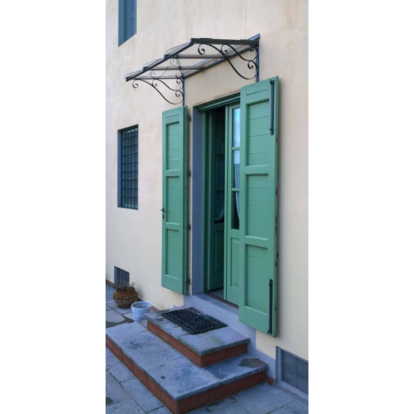 PENSILINA TETTOIA Acciaio Inox Ferro Battuto . Realizzazioni Personalizzate . Cod. 368