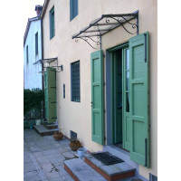 PENSILINA TETTOIA Acciaio Inox Ferro Battuto . Realizzazioni Personalizzate . Cod. 368