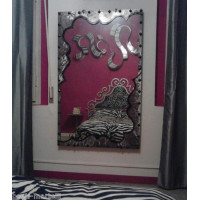 CORNICE design Laser FERRO Battuto per Specchio o Foto con o senza LED . Realizzazioni Personalizzate . 835