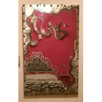 CORNICE design Laser FERRO Battuto per Specchio o Foto con o senza LED . Realizzazioni Personalizzate . 835