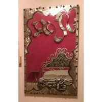 CORNICE design Laser FERRO Battuto per Specchio o Foto con o senza LED . Realizzazioni Personalizzate . 835