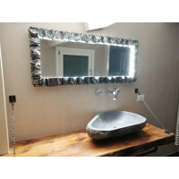 CORNICE design FERRO BATTUTO per Specchio o Foto con o senza LED . Realizzazioni Personalizzate . 850