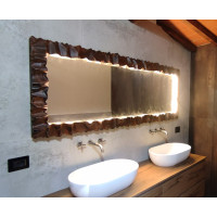 CORNICE design FERRO BATTUTO per Specchio o Foto con o senza LED . Realizzazioni Personalizzate . 850