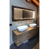 CORNICE design FERRO BATTUTO per Specchio o Foto con o senza LED . Realizzazioni Personalizzate . 850